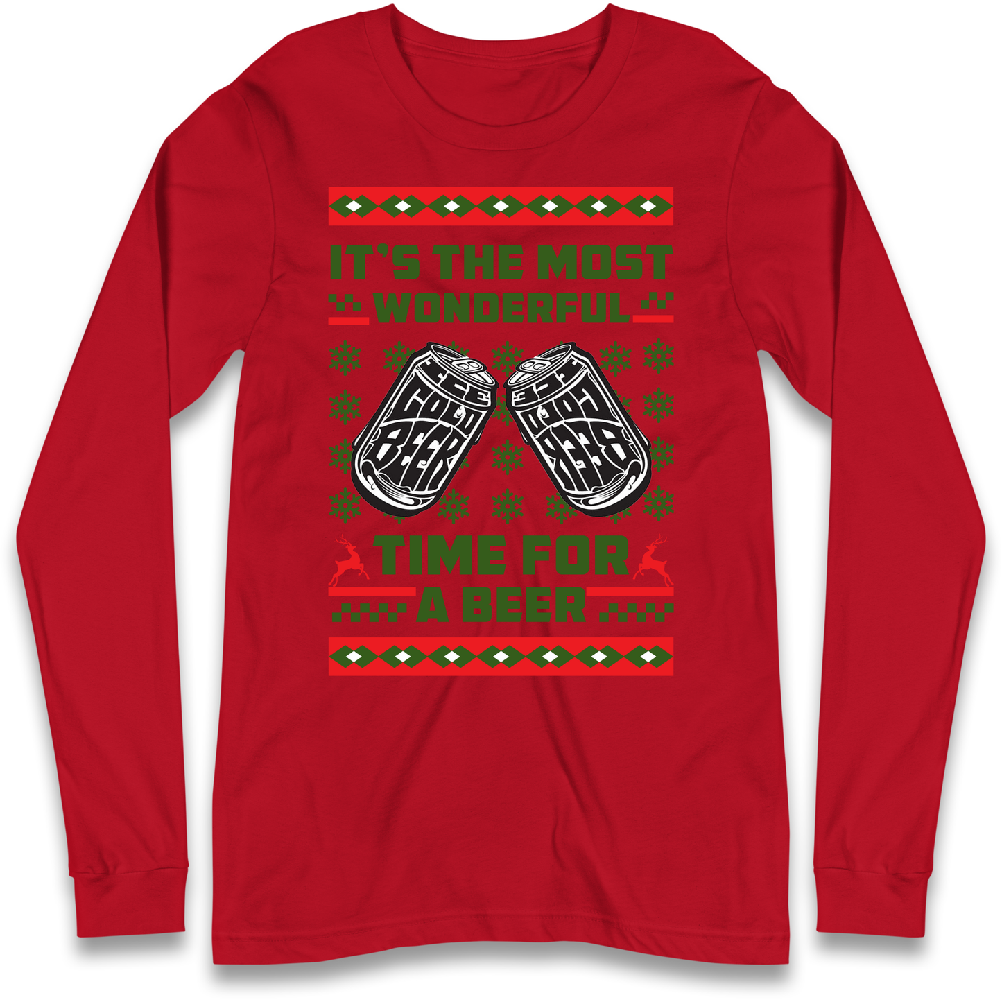 Its The Most Wonderful Time For A Beer Christmas Longsleeve T Shirt