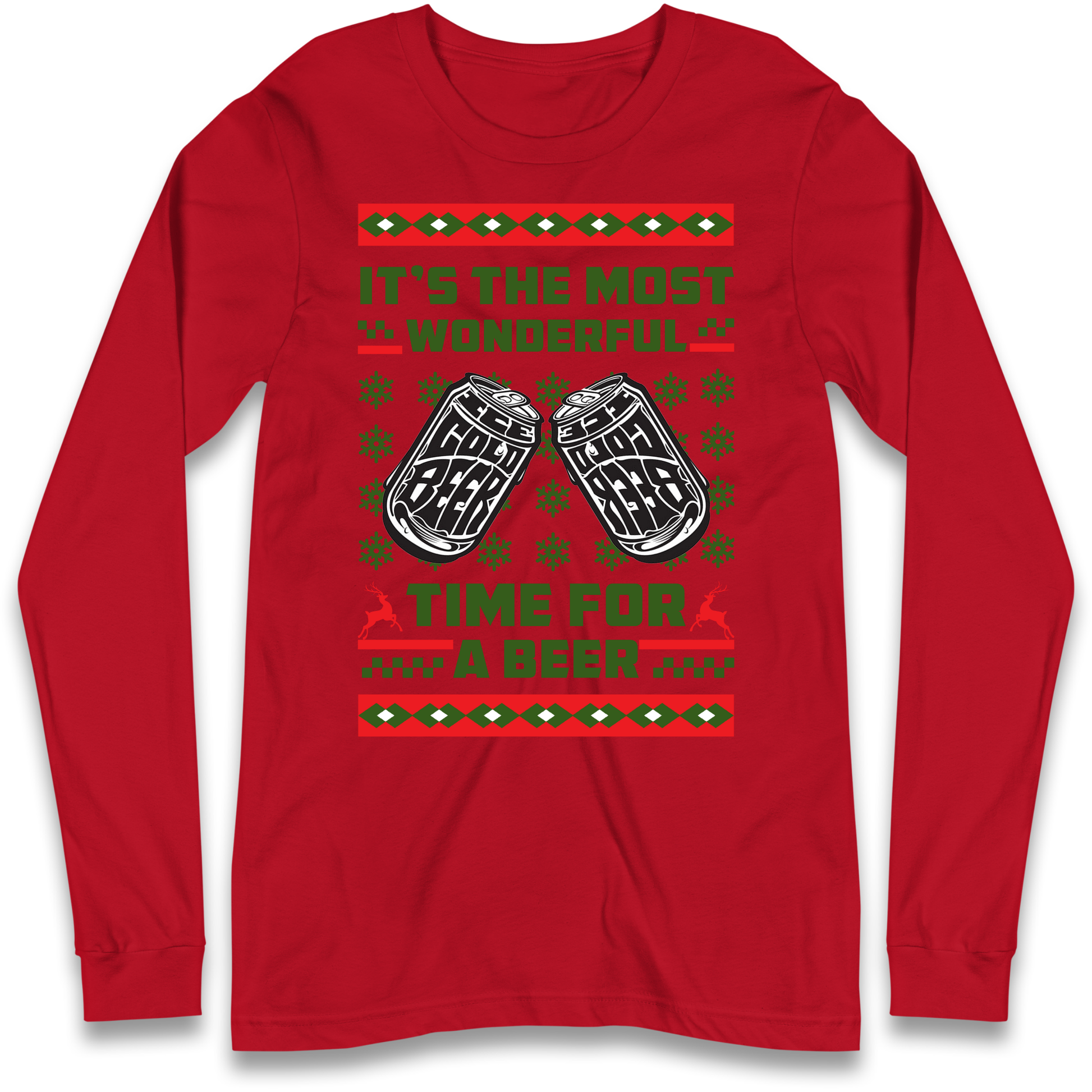 Its The Most Wonderful Time For A Beer Christmas Longsleeve T Shirt