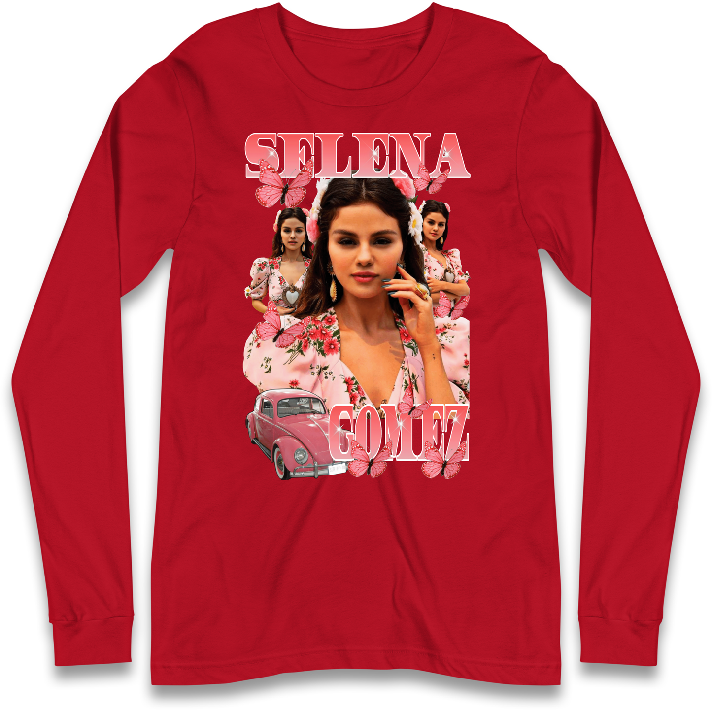 Selena Gomez Pink Longsleeve T Shirt