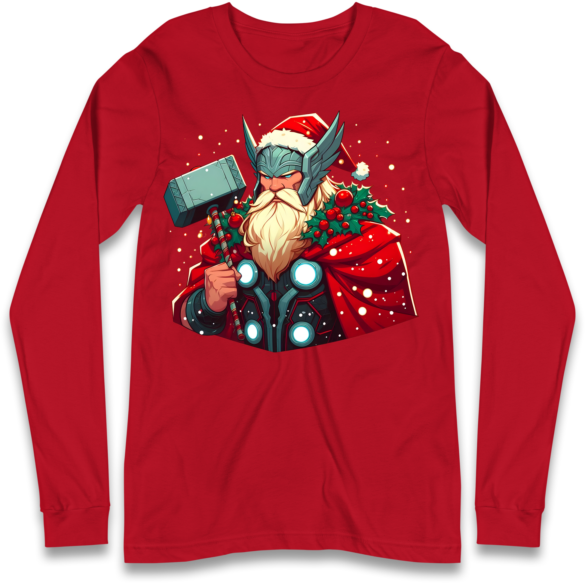 Viking Thor Santa Longsleeve T Shirt