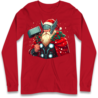 Viking Thor Santa Longsleeve T Shirt