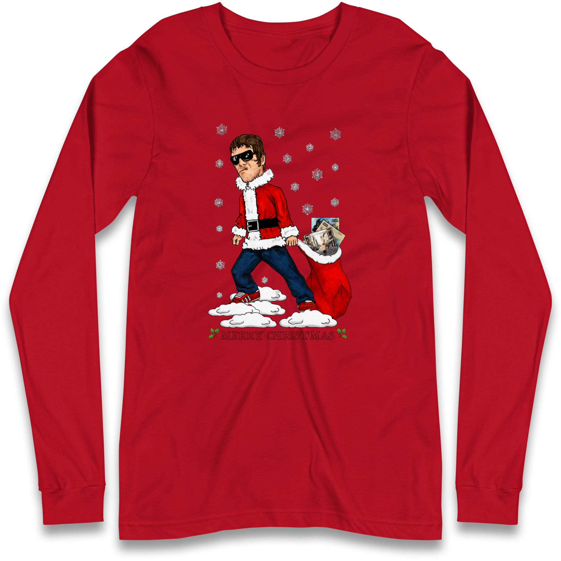 Liam Gallagher Christmas Santa Longsleeve T Shirt