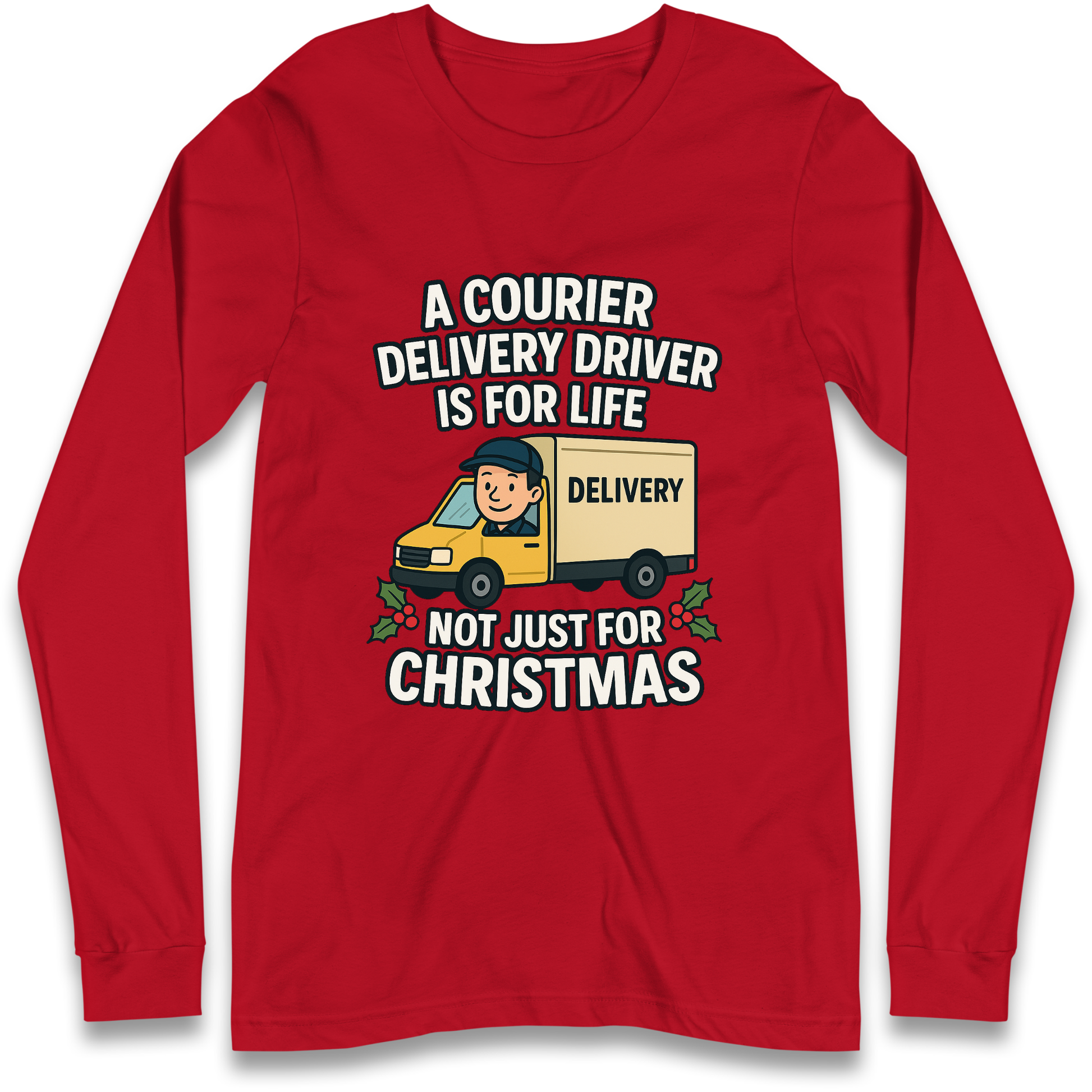 Courier Delivery Driver Christmas Longsleeve T Shirt