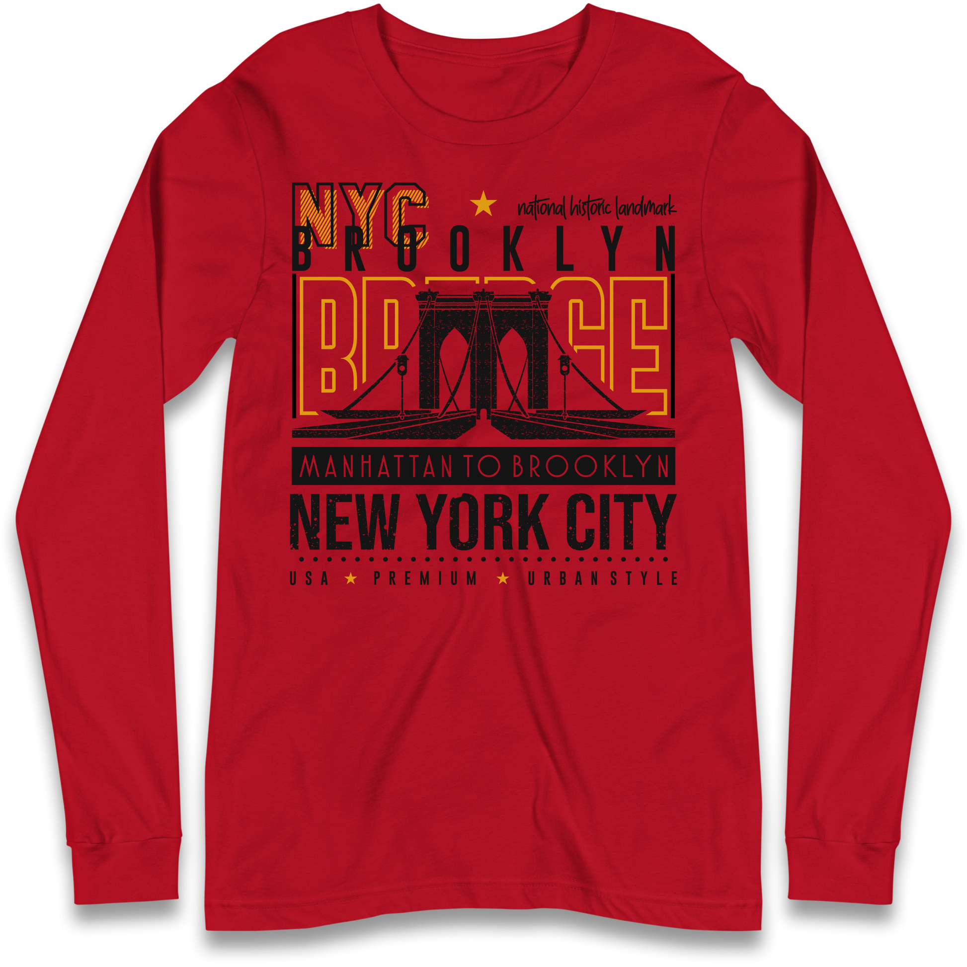 NYC Brooklyn Bridge Longsleeve T Shirt