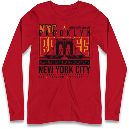 NYC Brooklyn Bridge Longsleeve T Shirt