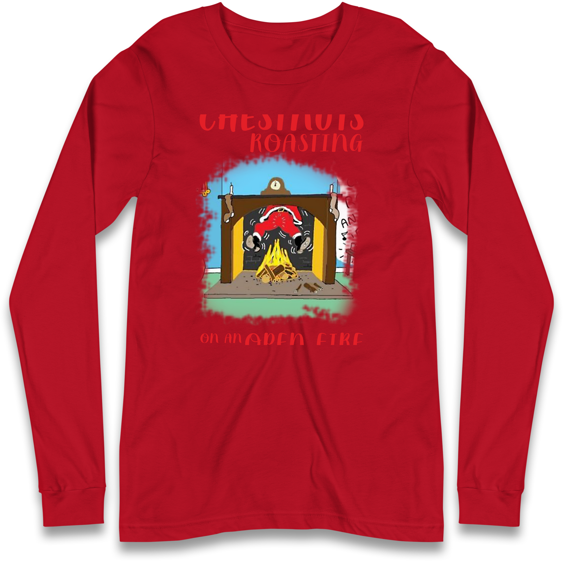Chestnuts Roasting On An Open Fire Christmas Longsleeve T Shirt