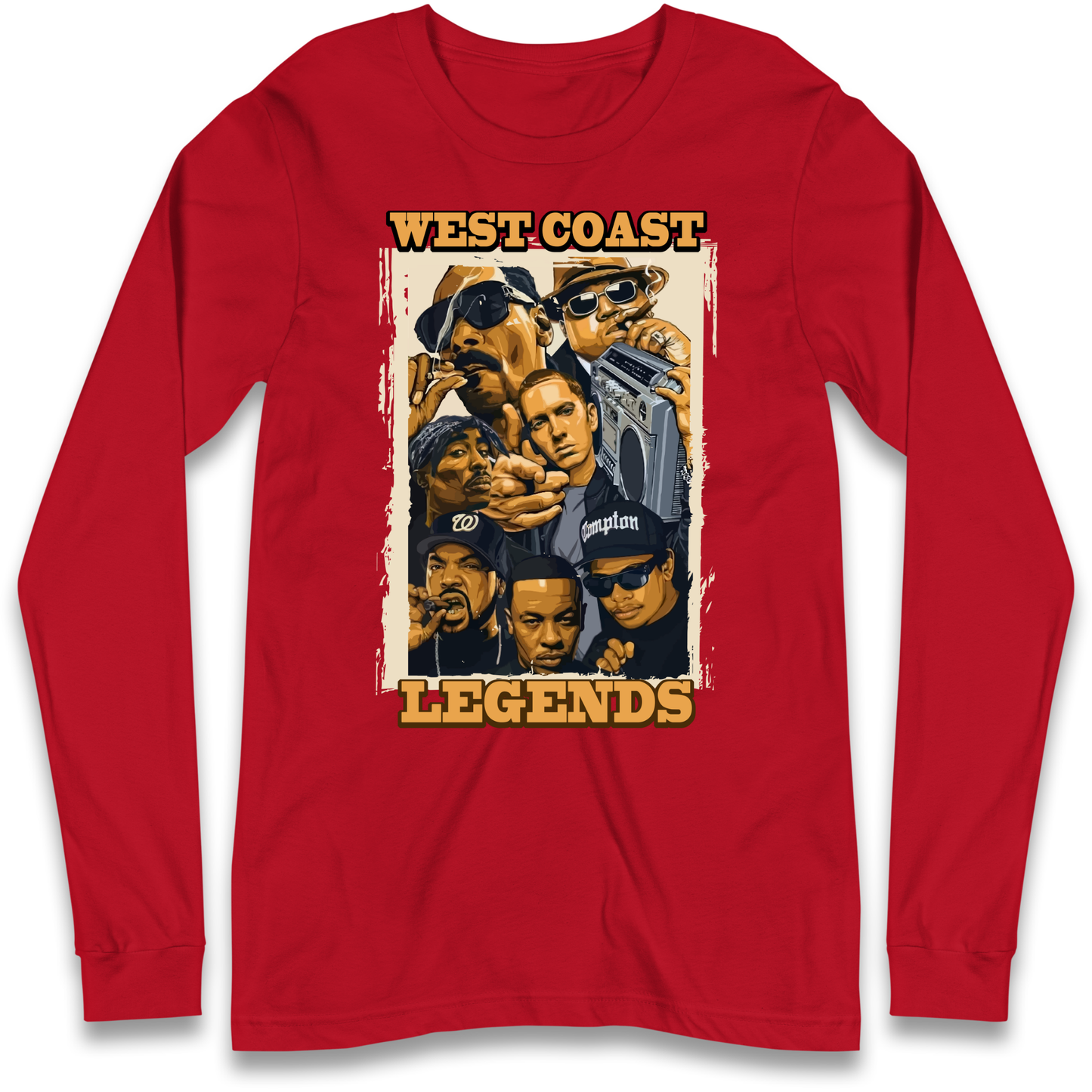 West Coast Legends Rappers Longsleeve T Shirt