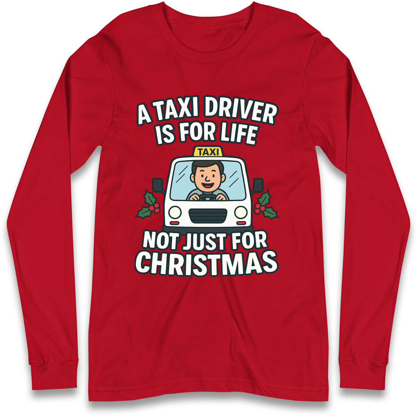 Taxi Driver Christmas Longsleeve T Shirt