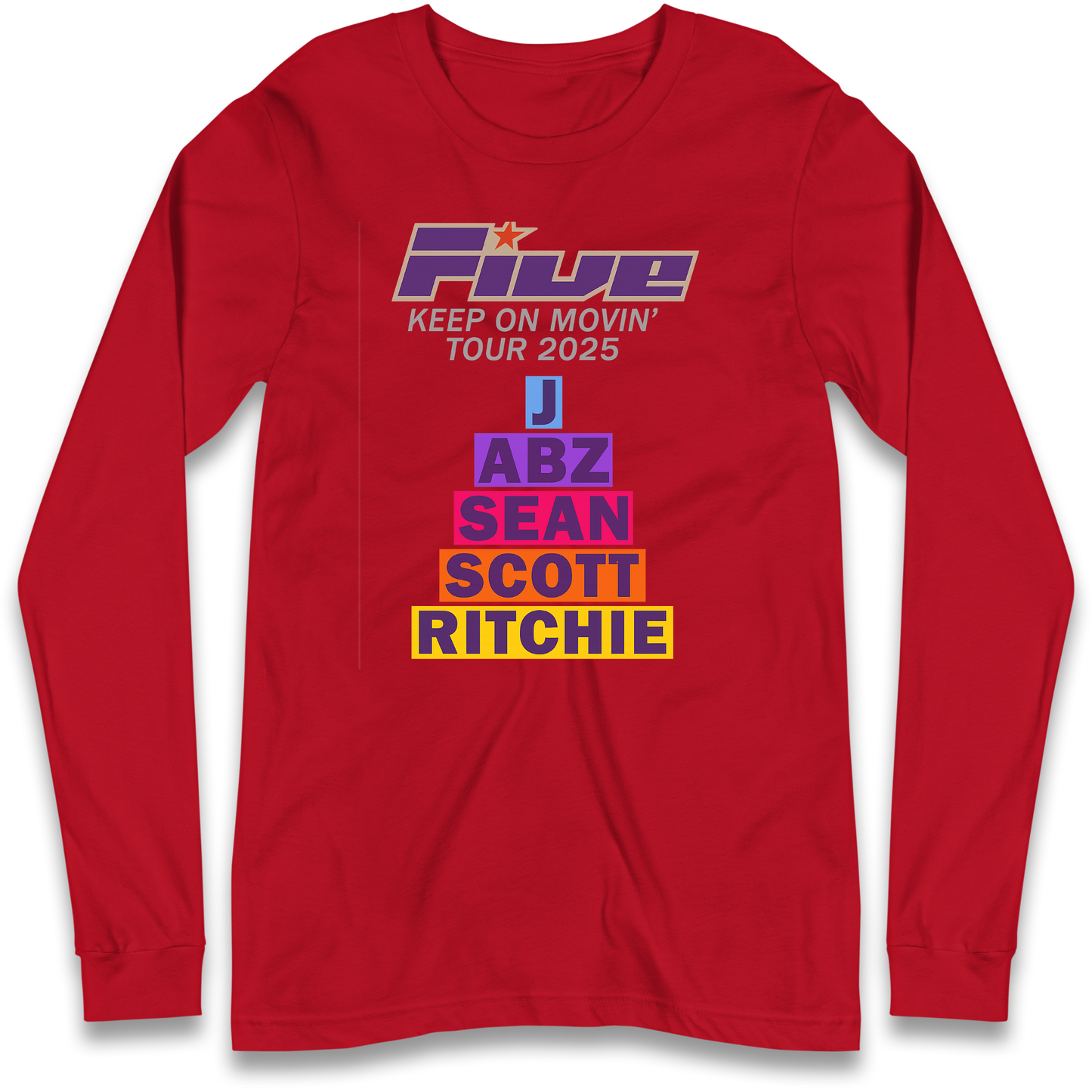 Five Keep On Movin' Tour 2025 Longsleeve T Shirt