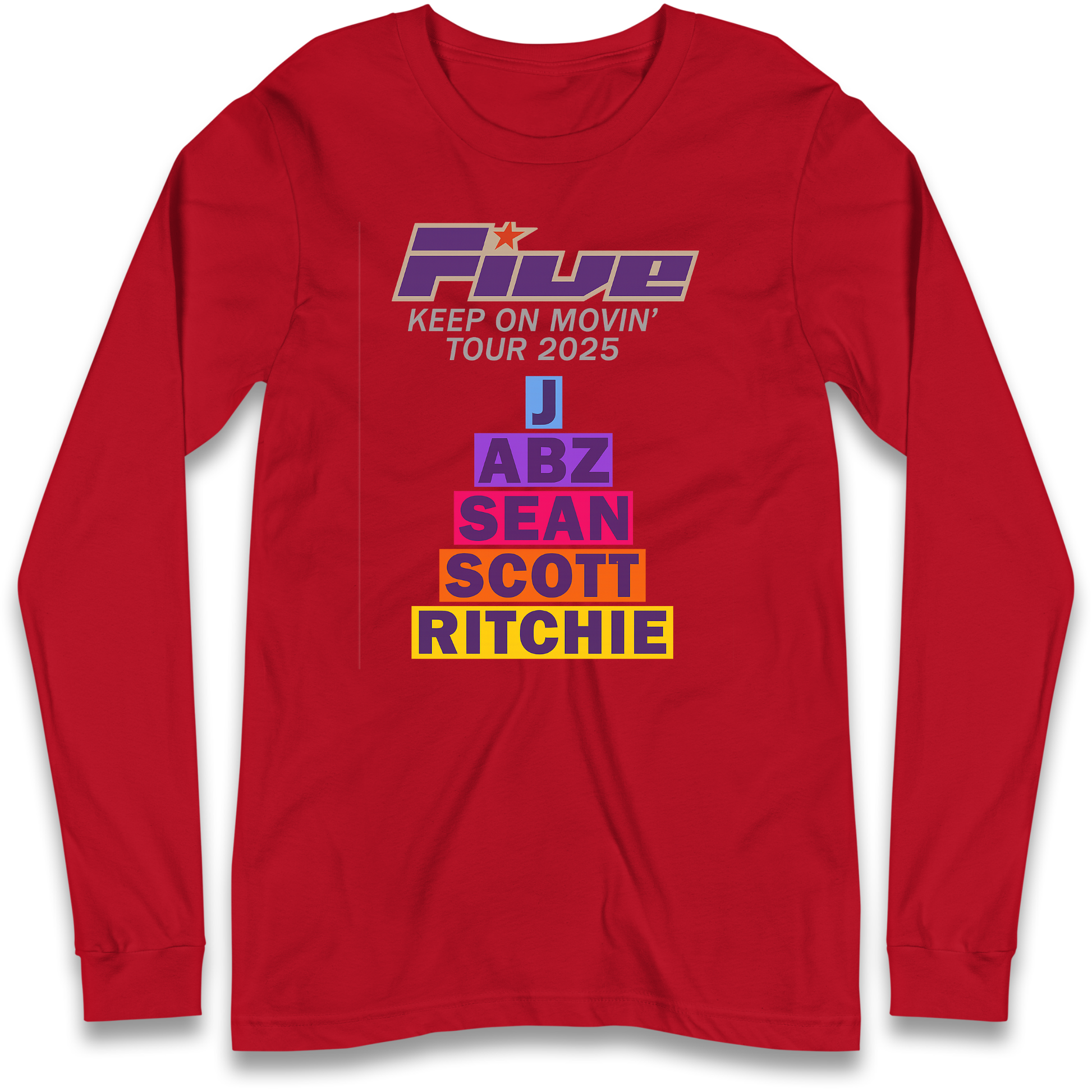 Five Keep On Movin' Tour 2025 Longsleeve T Shirt