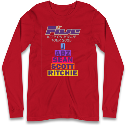 Five Keep On Movin' Tour 2025 Longsleeve T Shirt