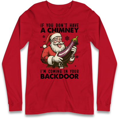 Santa Back Door Longsleeve T-Shirt