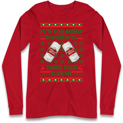Its The Most Wonderful Time for A Beer Stella Christmas Longsleeve T Shirt
