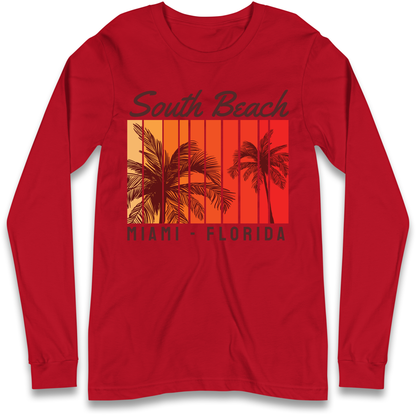 South Beach Miami Florida Longsleeve T Shirt