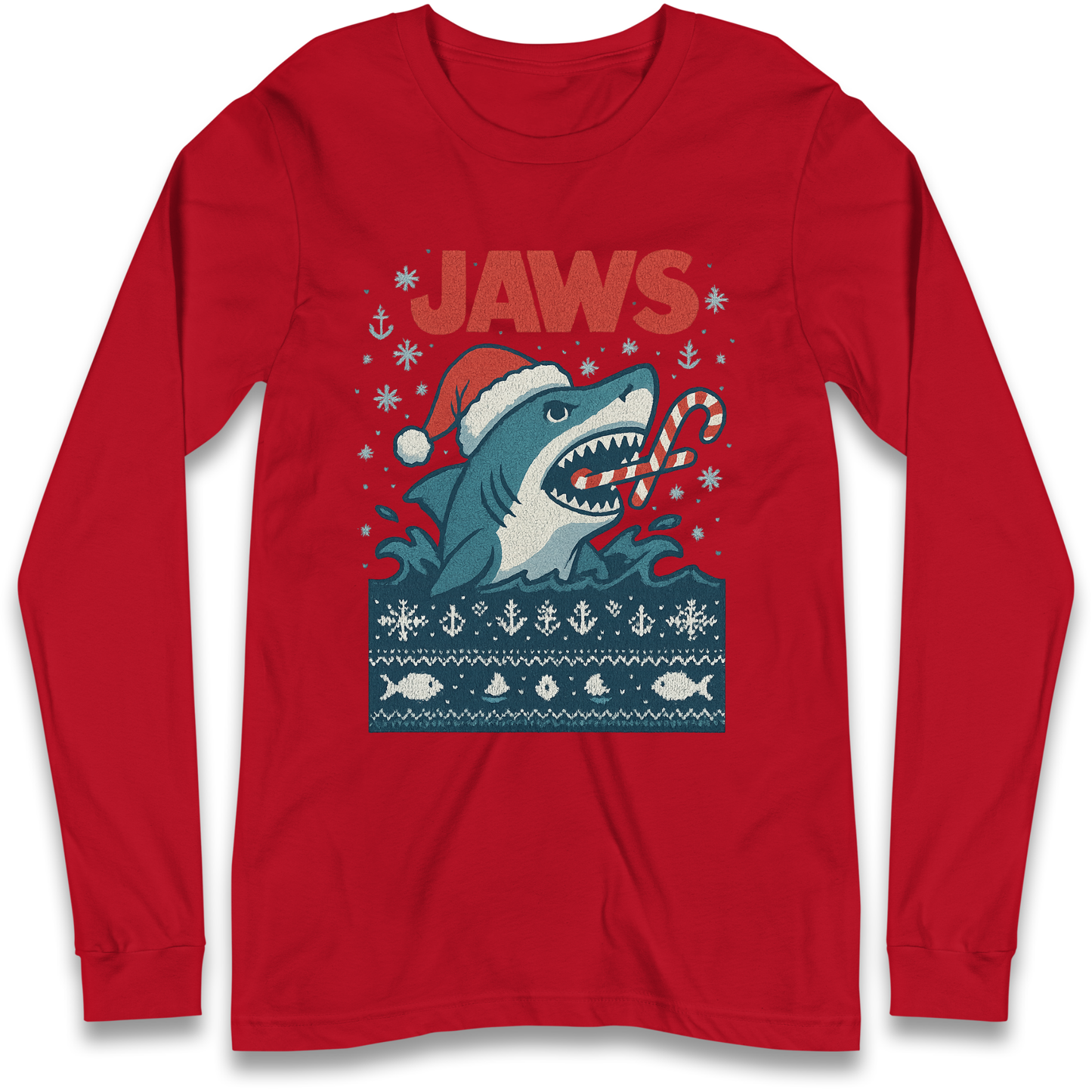 Jaws Christmas Longsleeve T Shirt