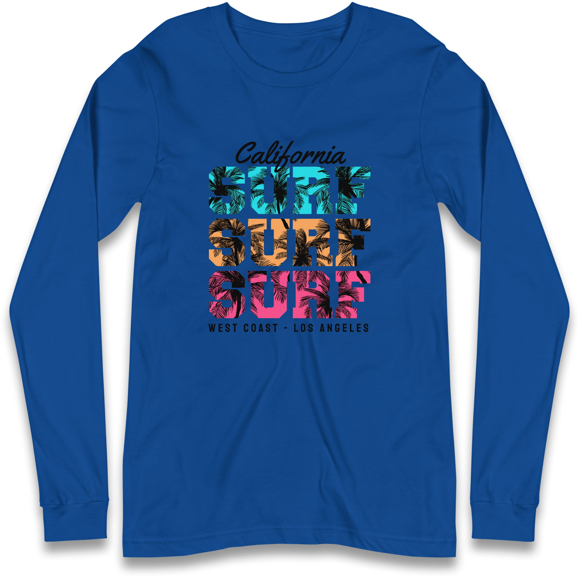California Surf Surf Surf Longsleeve T Shirt