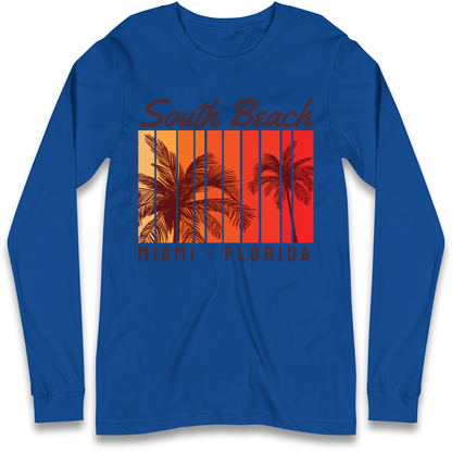 South Beach Miami Florida Longsleeve T Shirt