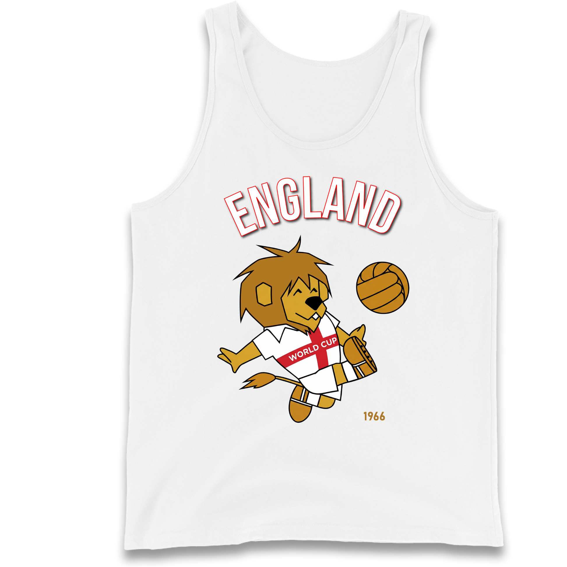 England World Cup Willie 1966 Football Tank Top