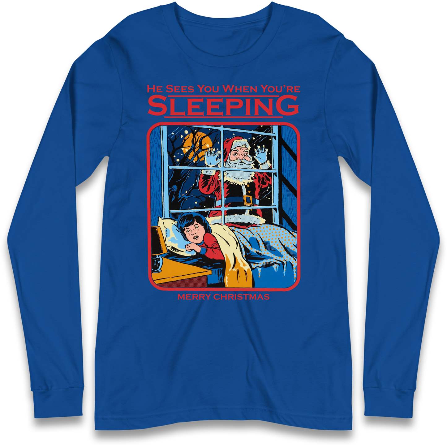 Creepy Santa Claus Christmas Longsleeve T Shirt