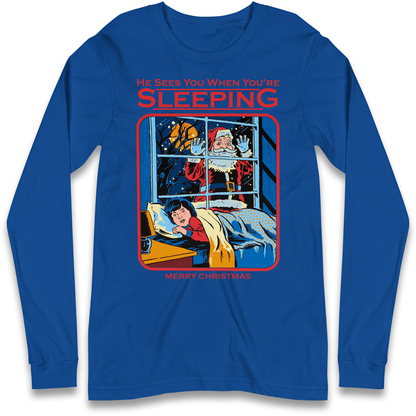 Creepy Santa Claus Christmas Longsleeve T Shirt