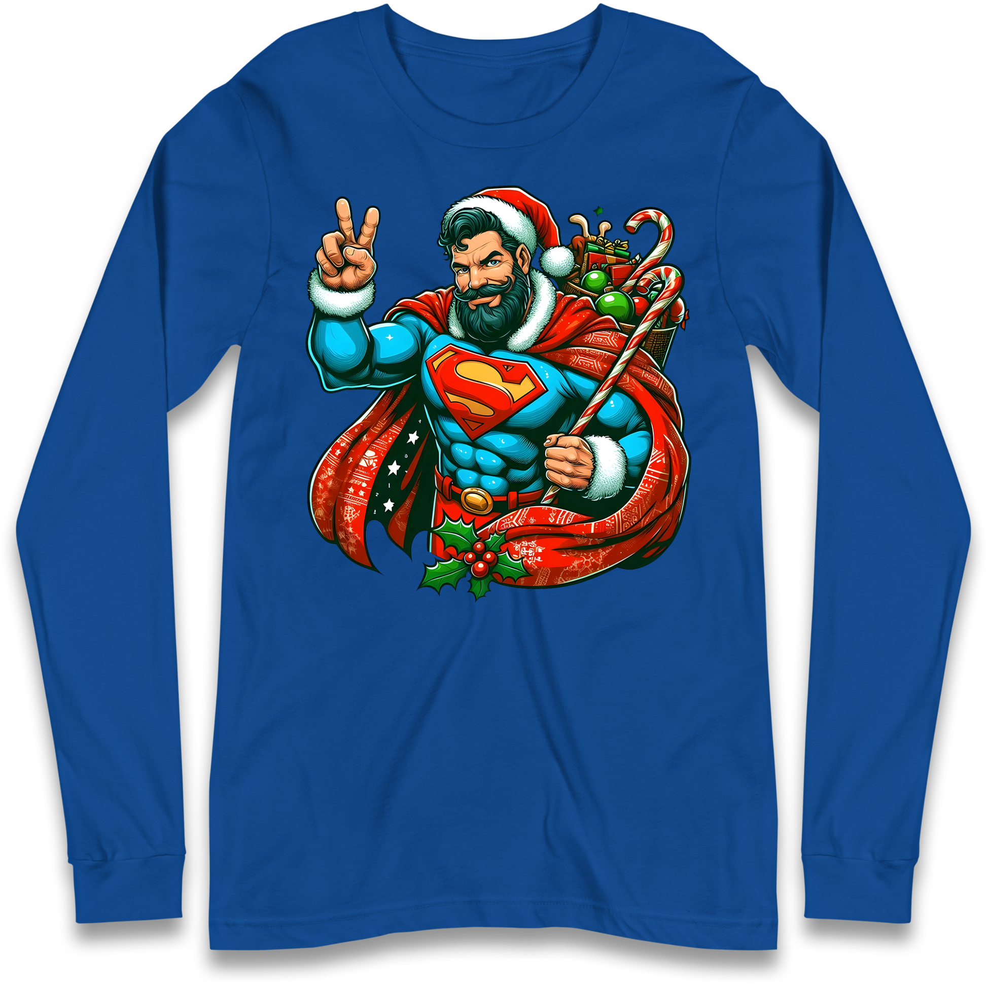 Superman Santa Longsleeve T Shirt