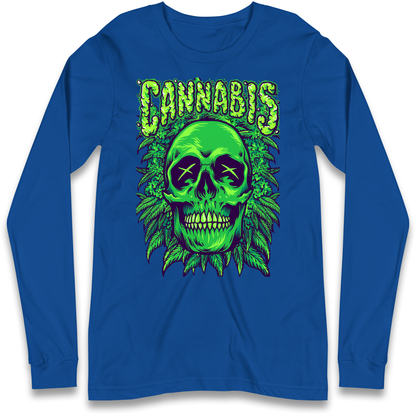 Cannabis Skull Longsleeve T Shirt