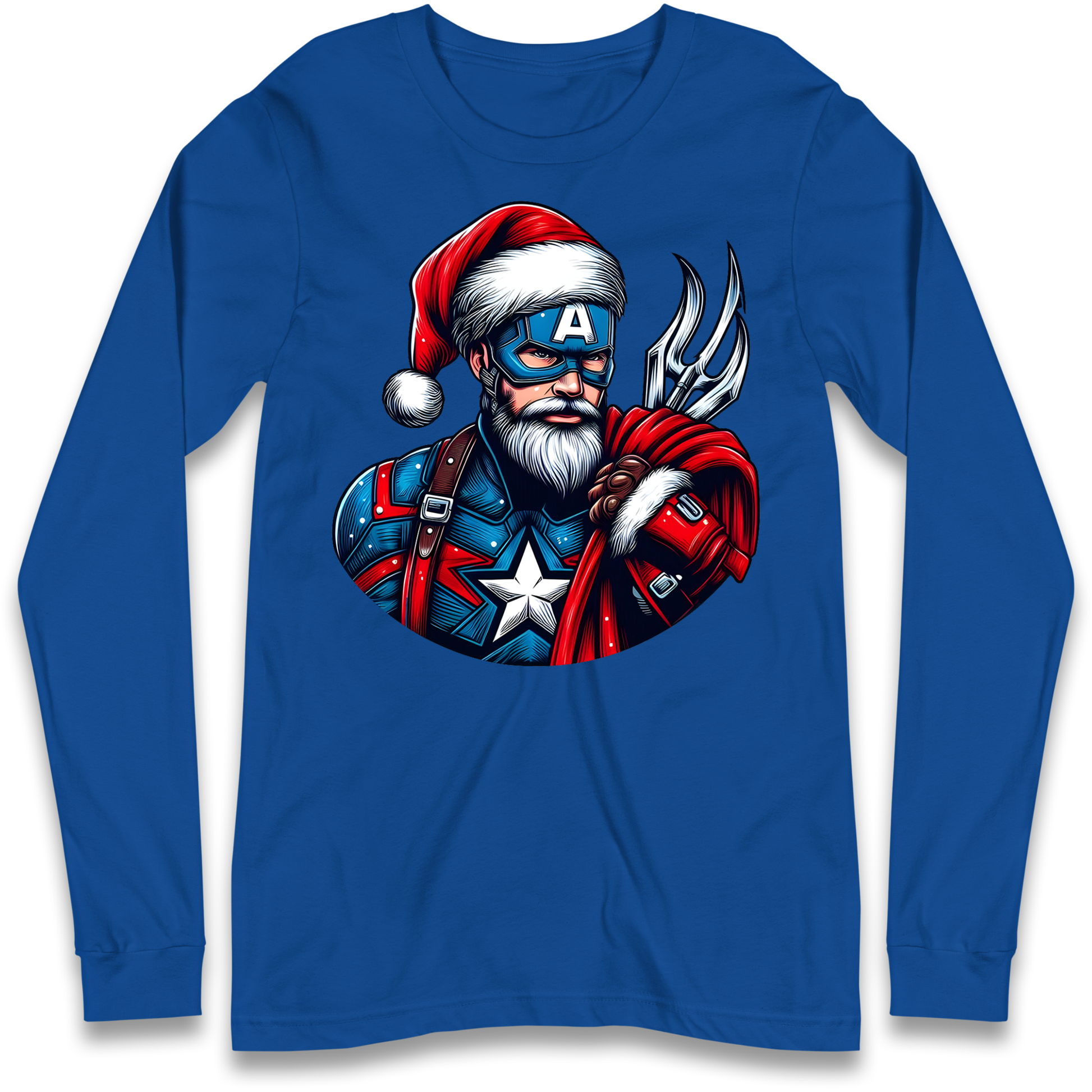 Captain America Santa Longsleeve T Shirt