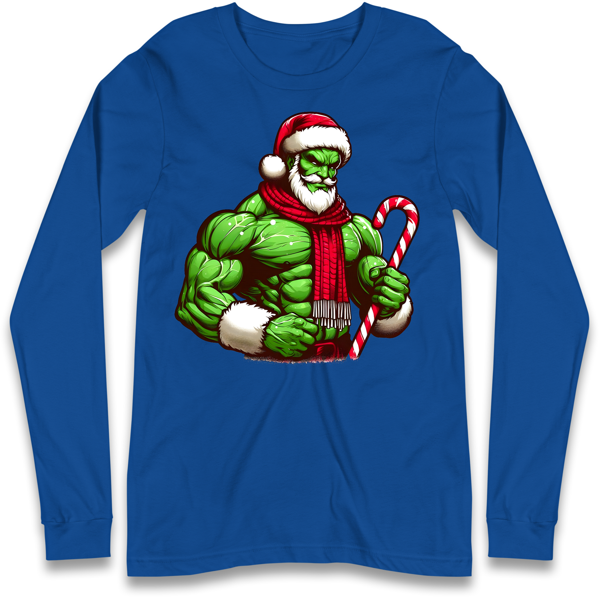 The Hulk Candy Cane Santa Longsleeve T Shirt