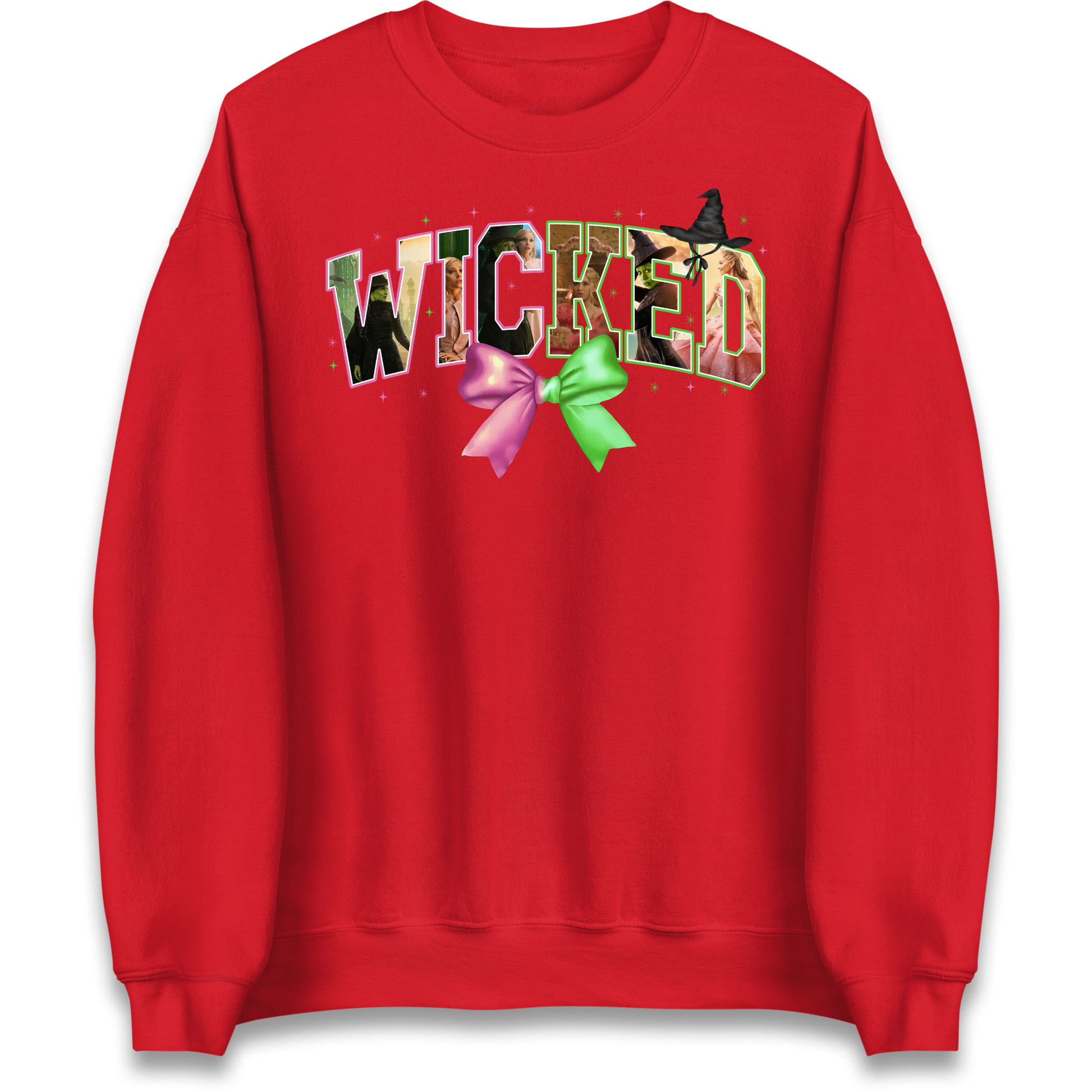 Wicked Pink & Green Bow Jumper