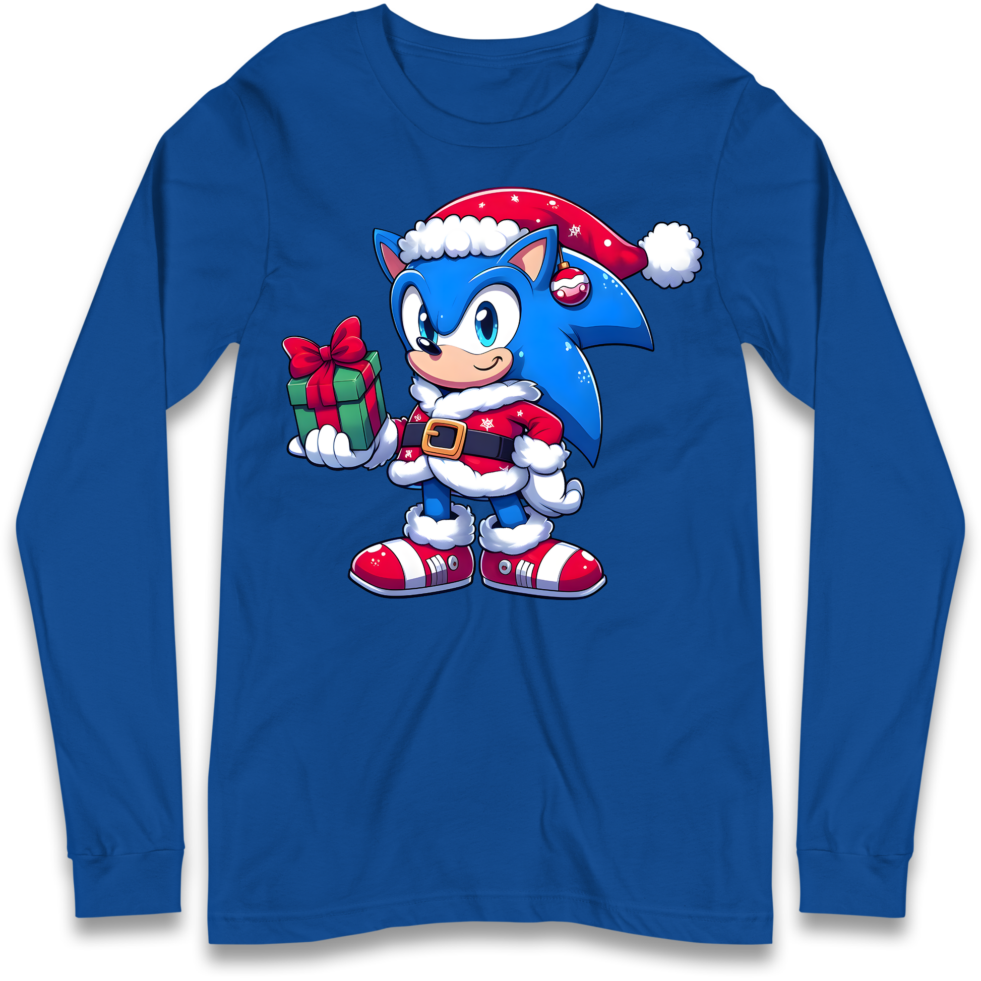 Sonic The Hedgehog Santa Longsleeve T Shirt