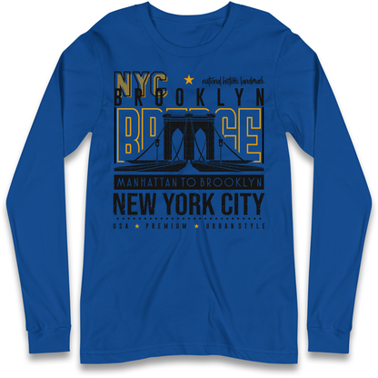NYC Brooklyn Bridge Longsleeve T Shirt
