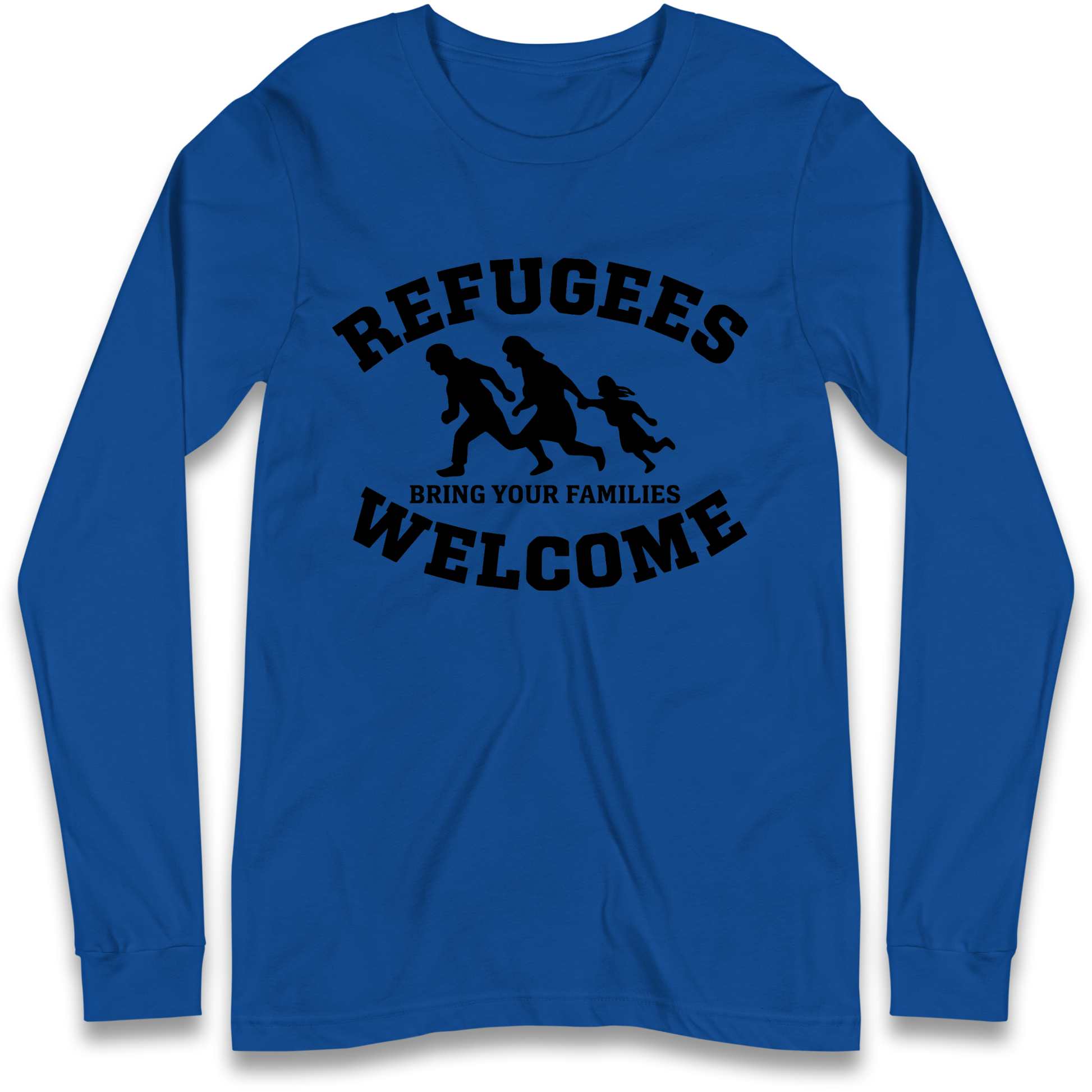 Welcome Refugees Longsleeve T Shirt