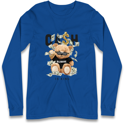 Teddy Bear Billionaire Streetwear Longsleeve T Shirt