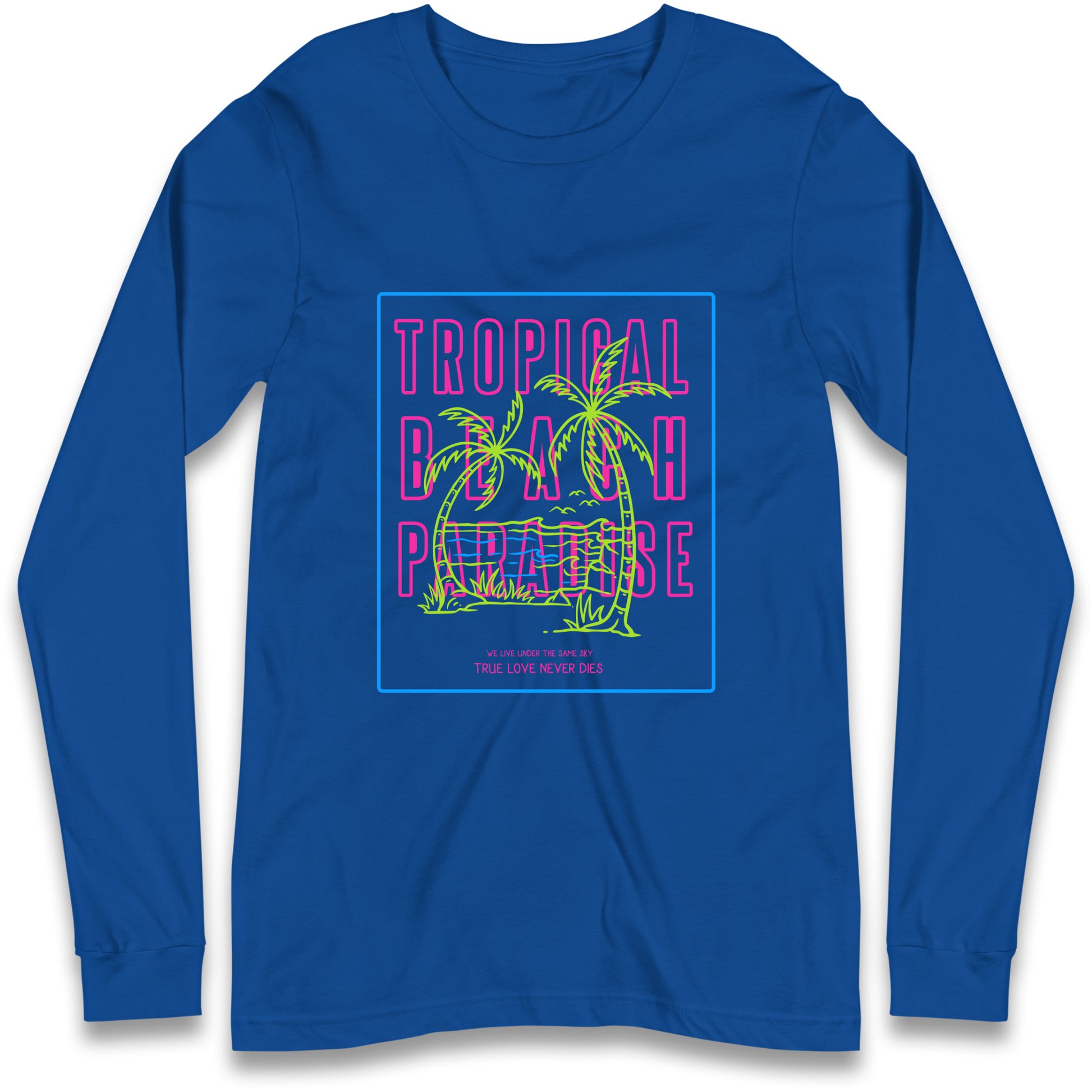 Tropical Beach Paradise Longsleeve T Shirt