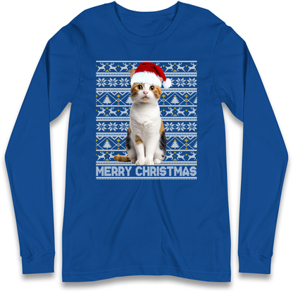 Merry Christmas Cat Longsleeve T Shirt