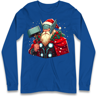 Viking Thor Santa Longsleeve T Shirt