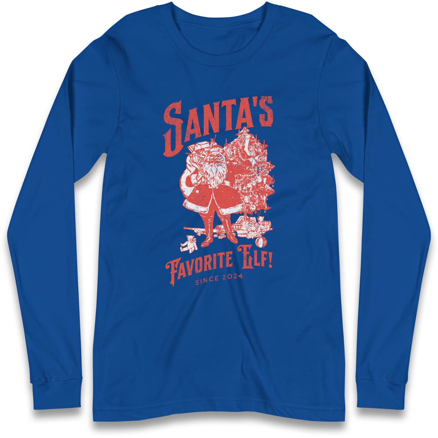 Santas Favourite Elf Christmas Longsleeve T Shirt