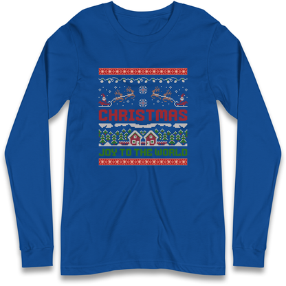 Christmas Joy to the World Christmas Longsleeve T Shirt
