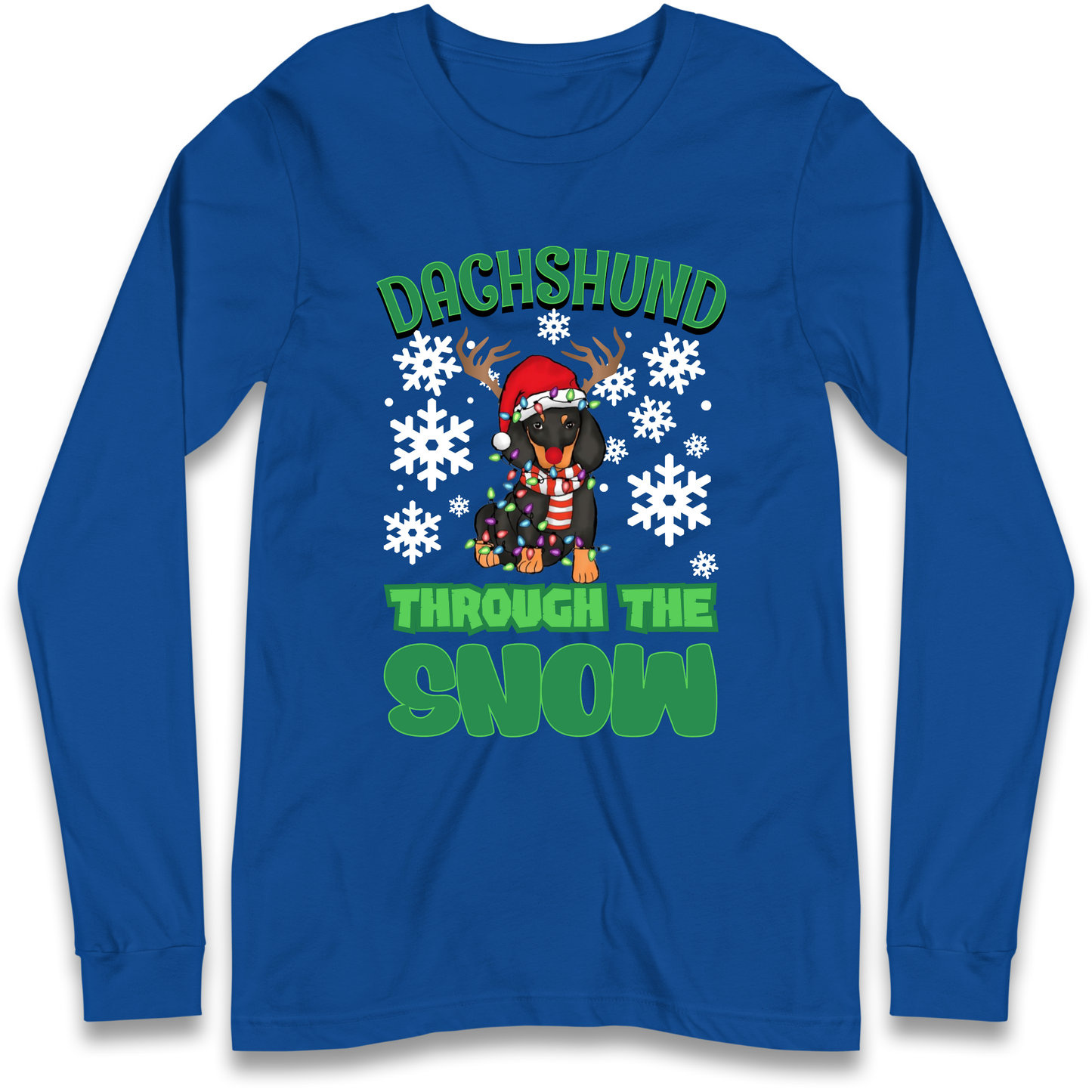 Dachshund Through The Snow Christmas Longsleeve T Shirt