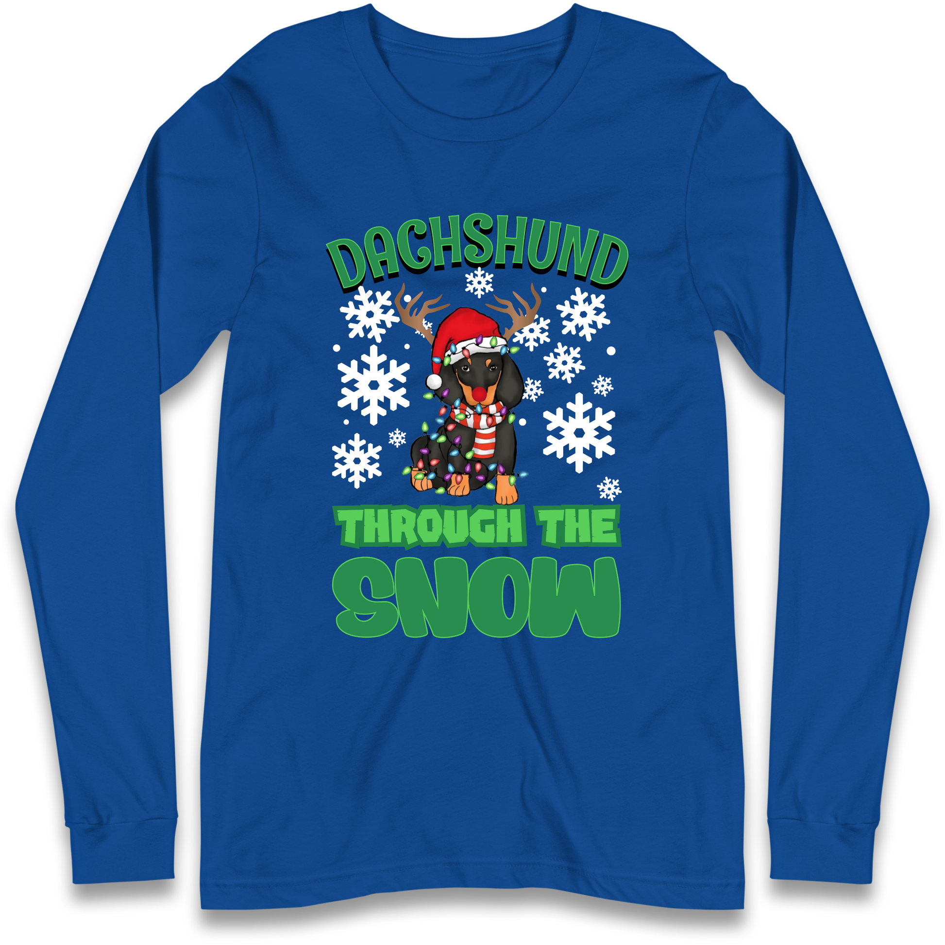 Dachshund Through The Snow Christmas Longsleeve T Shirt