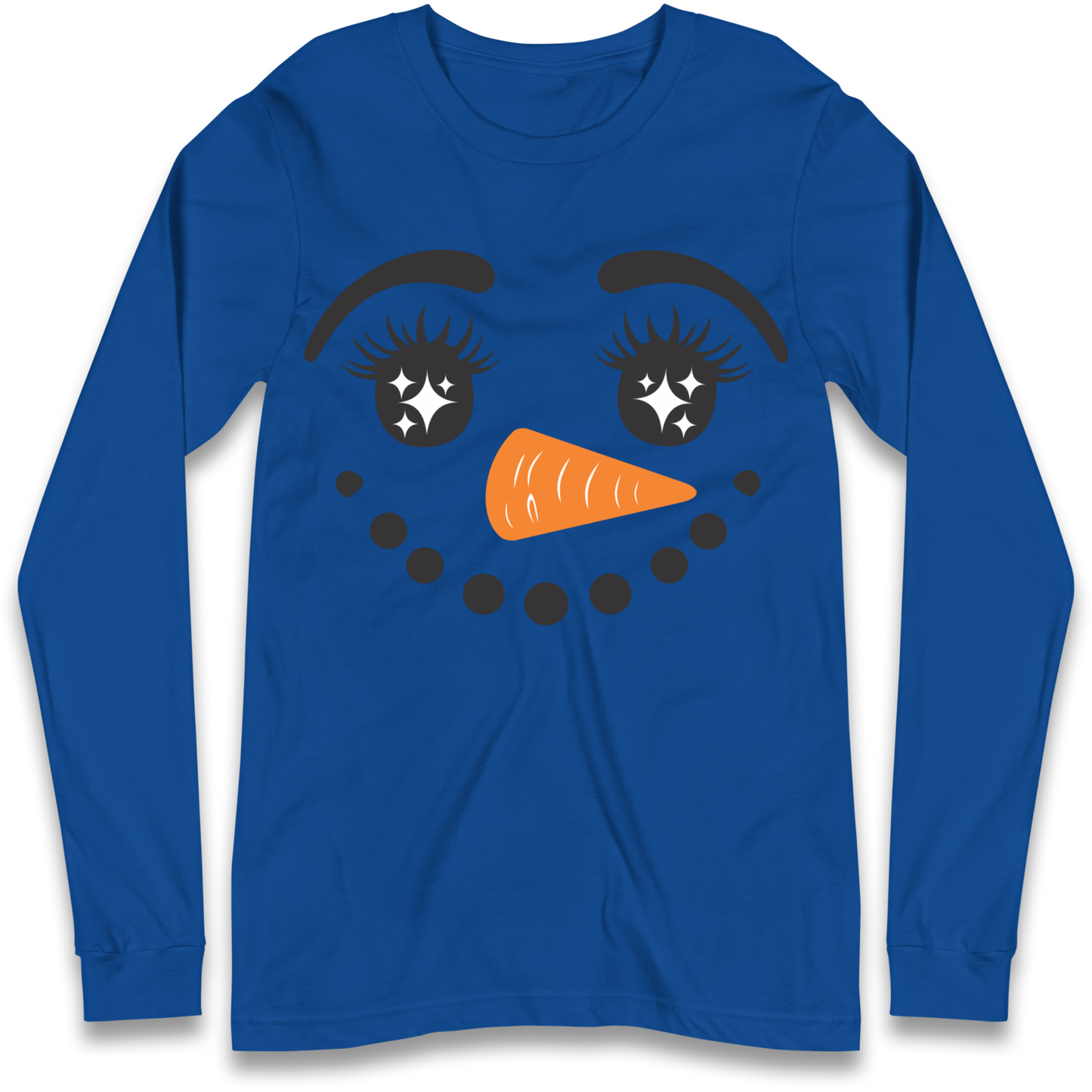 Snowman Face Christmas Longsleeve T Shirt
