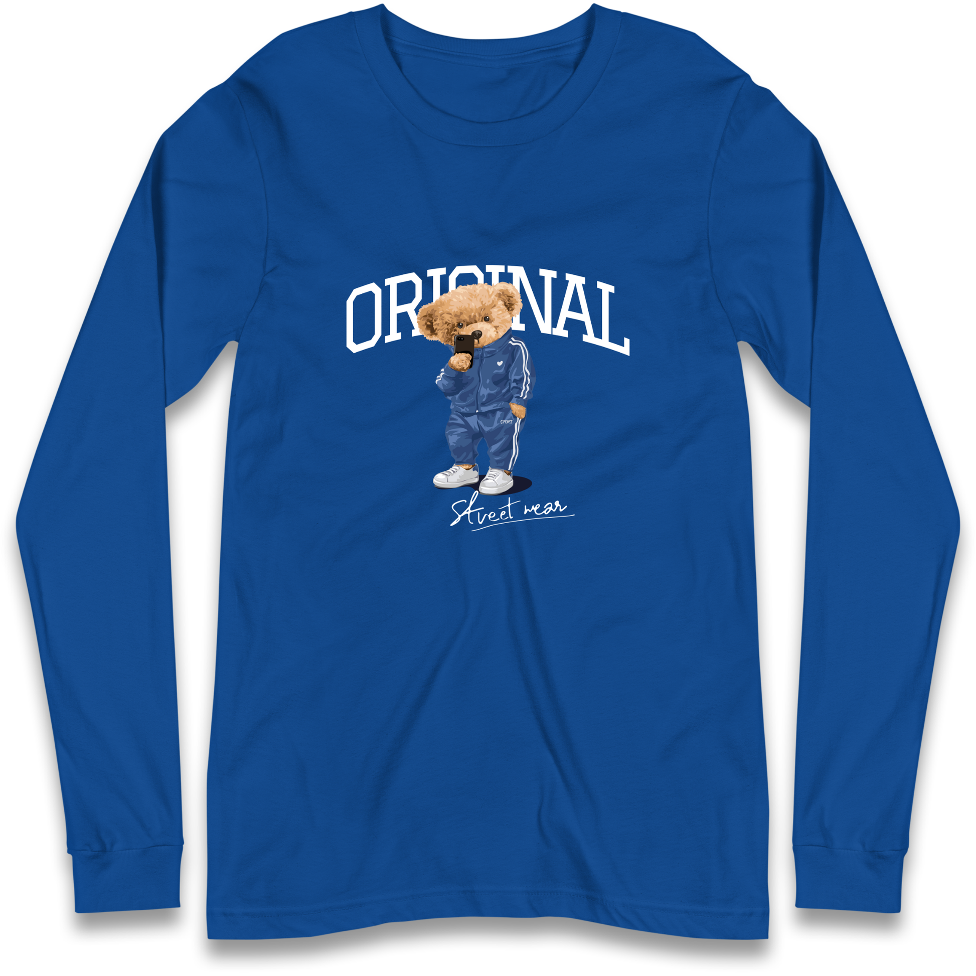 Teddy Bear Original Streetwear Longsleeve T Shirt