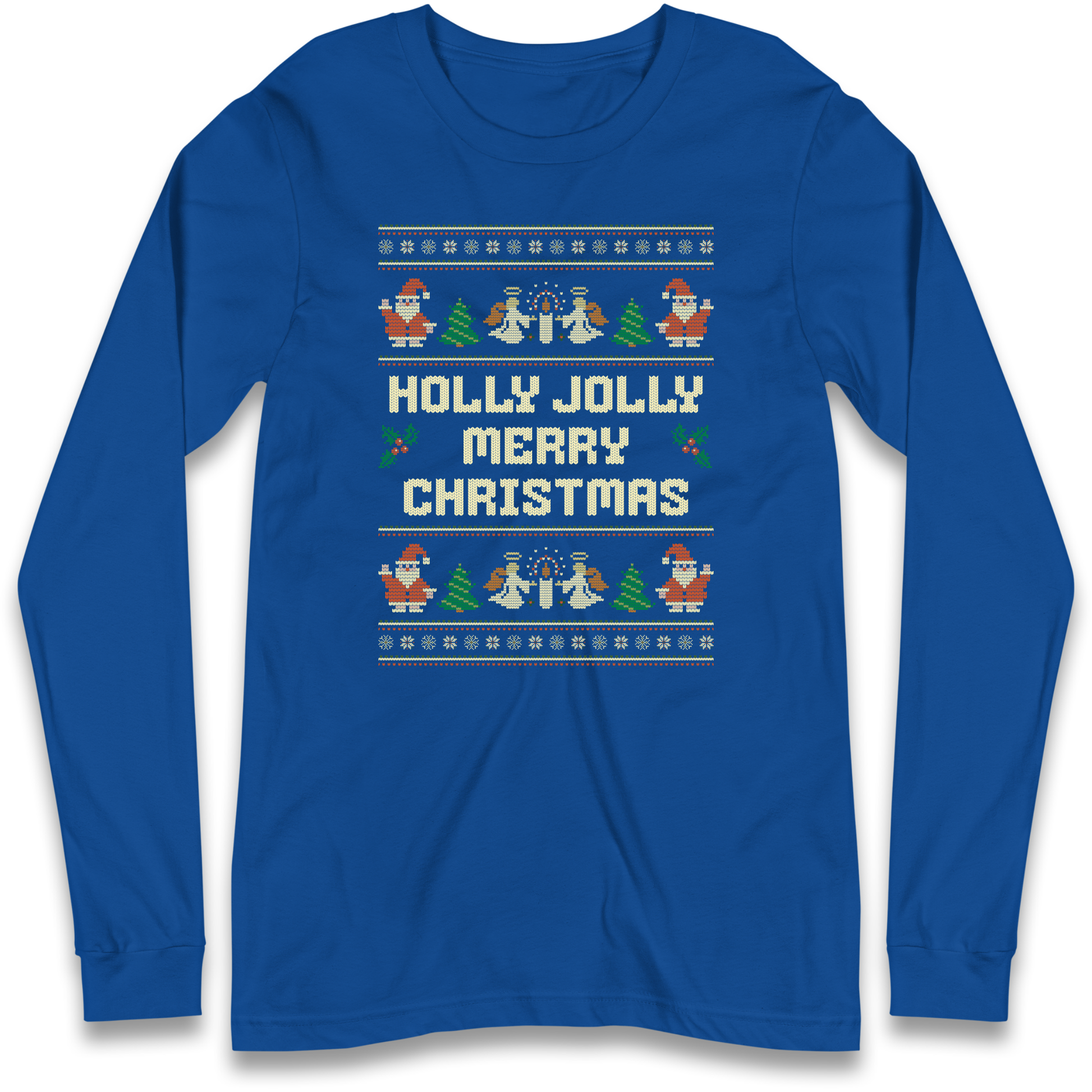 Holly Jolly Merry Christmas Longsleeve T Shirt