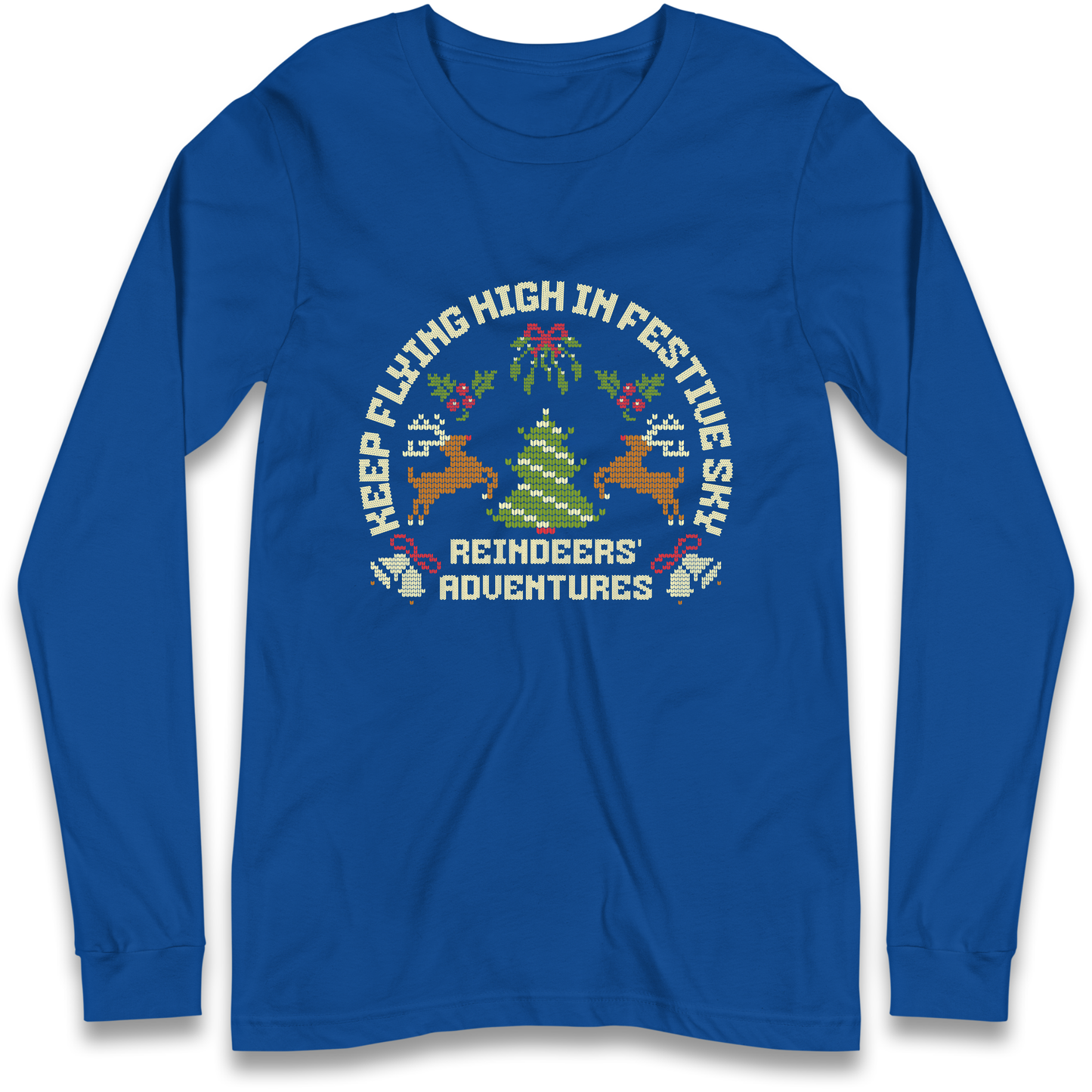 Keep Flying High In Festive Sky Christmas Longsleeve T Shirt