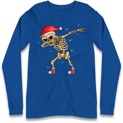 Santa Skellington Dabbing Christmas Longsleeve T Shirt