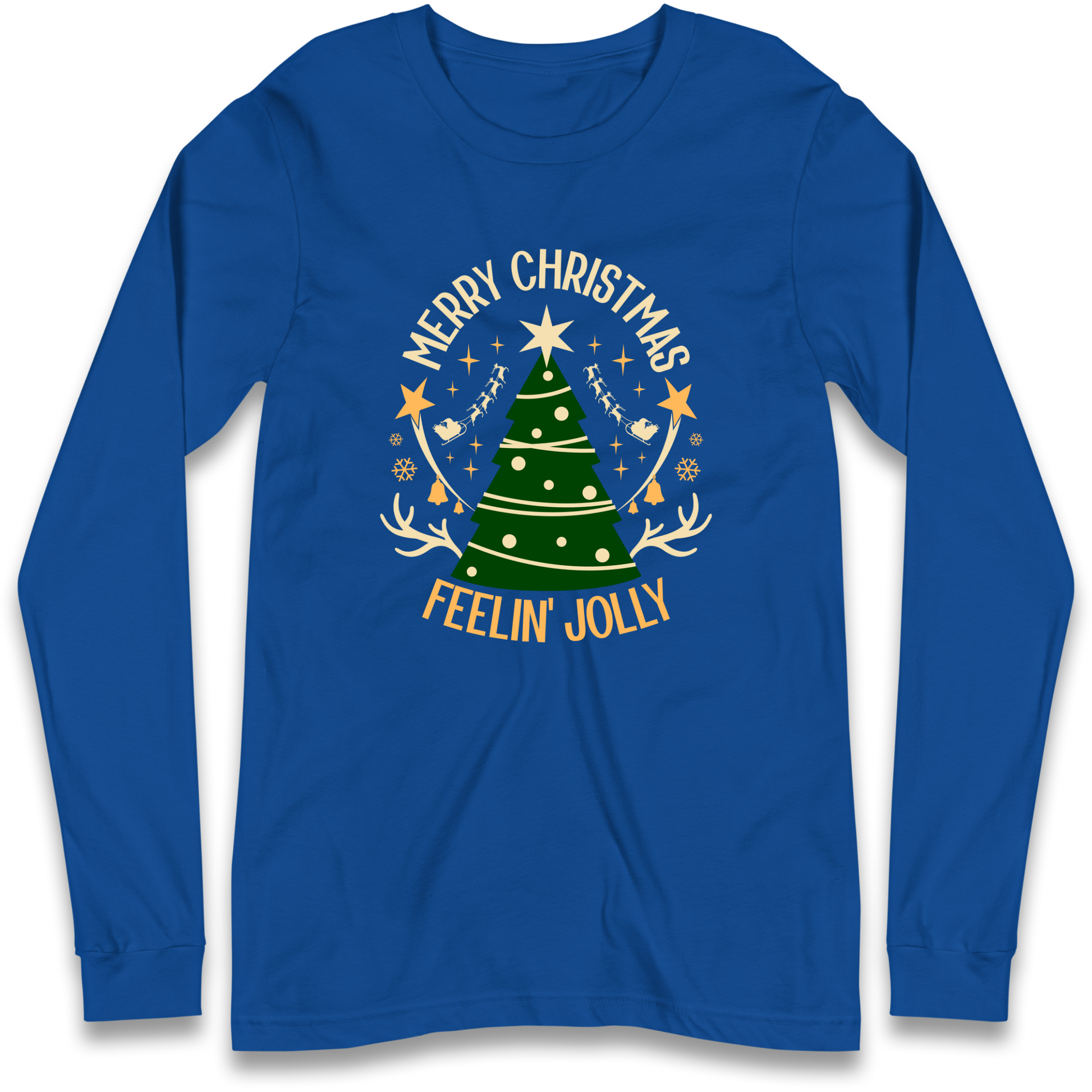 Merry Christmas Feeling Jolly Christmas Longsleeve T Shirt