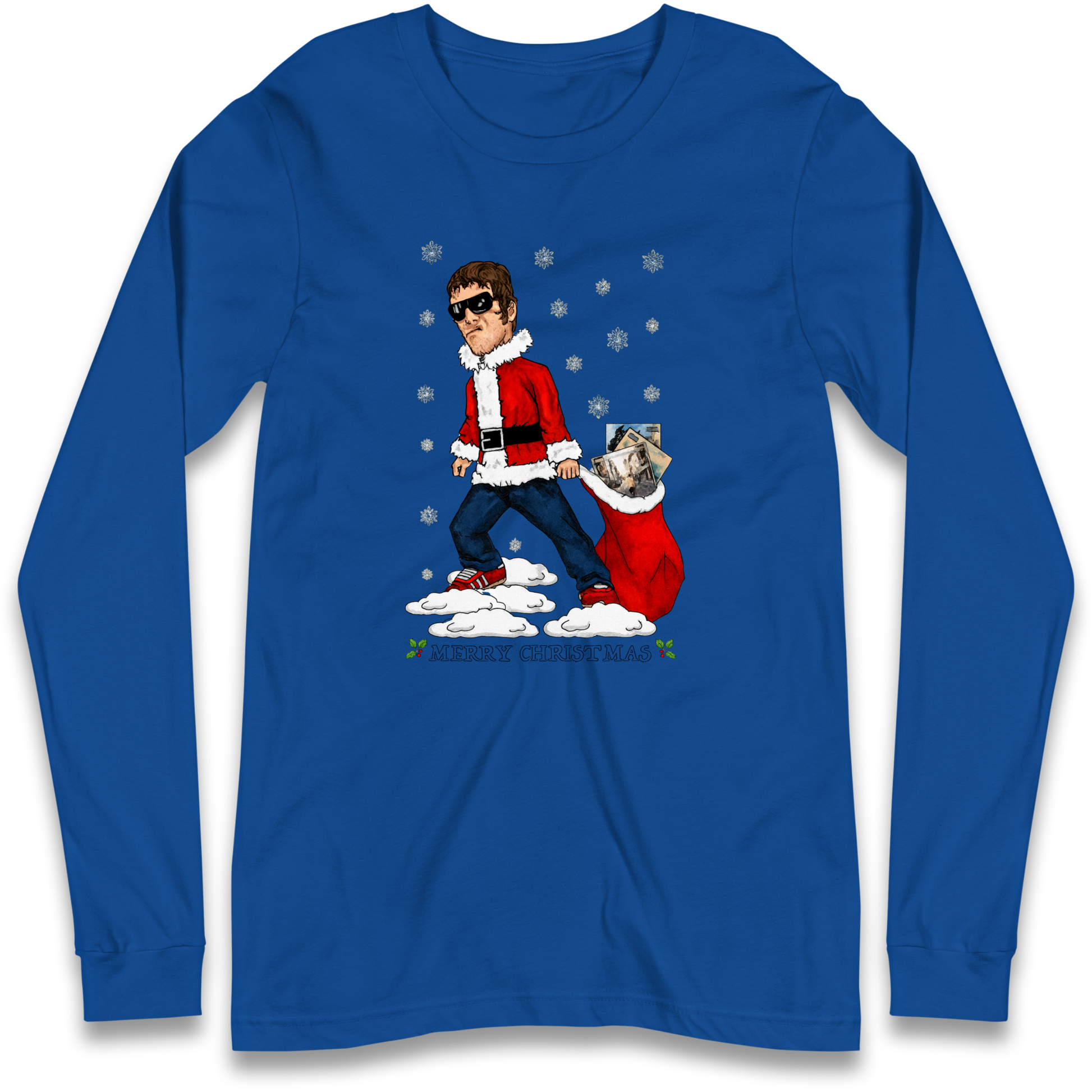 Liam Gallagher Christmas Santa Longsleeve T Shirt