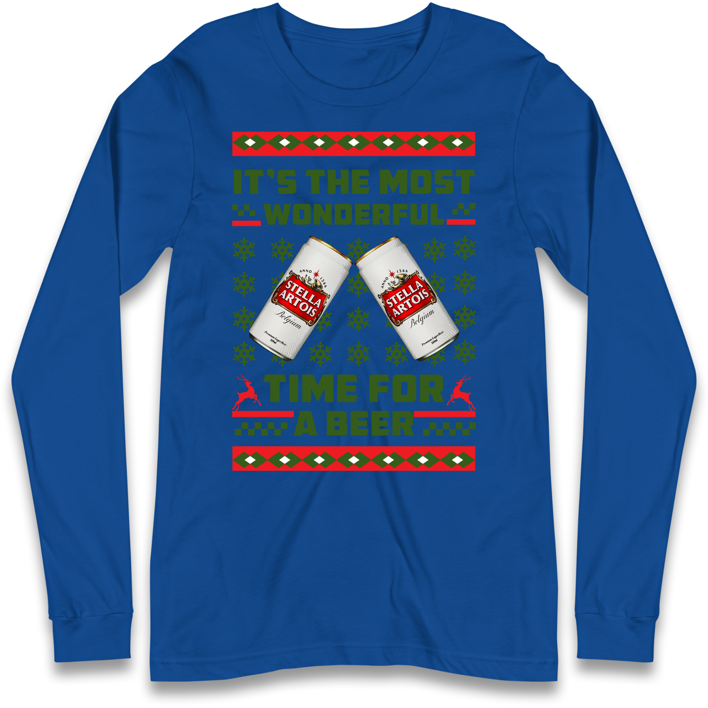 Its The Most Wonderful Time for A Beer Stella Christmas Longsleeve T Shirt