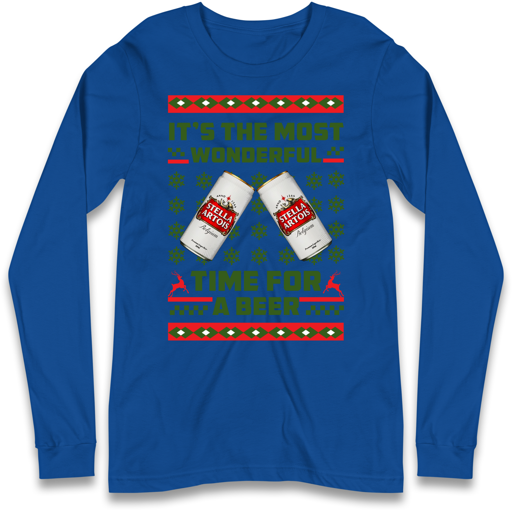 Its The Most Wonderful Time for A Beer Stella Christmas Longsleeve T Shirt