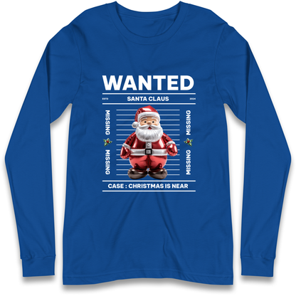Wanted Santa Claus Christmas Longsleeve T Shirt
